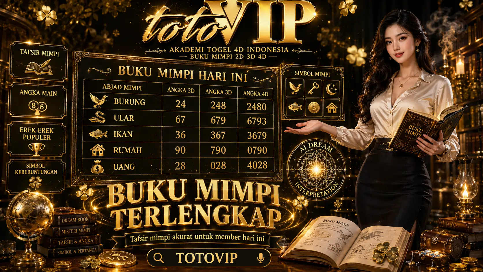 Buku Mimpi 2D 3D 4D Lengkap (Erek Erek)